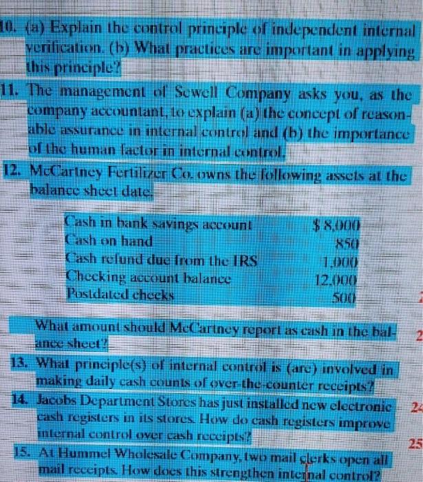 answer 10 until 15 plis thankyou 10. a) Explain the control principle