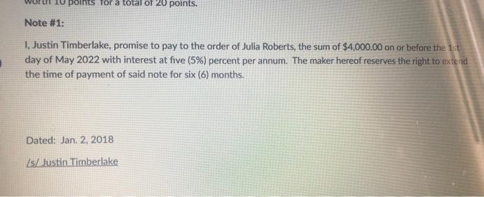 You must identify which of the elements are missing. Please review each