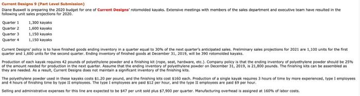  Current Designs 9 (Part Level Submission) Diane Buswell is preparing the