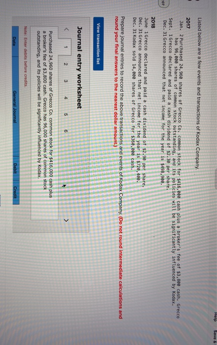  Save & Listed below are a few events and transactions of