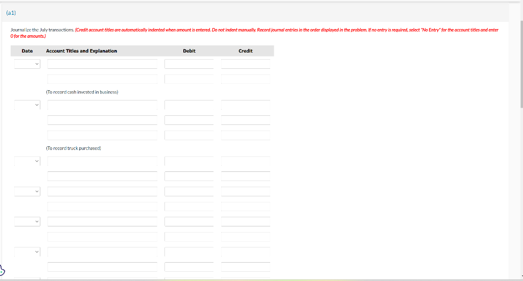 Attempt in Progress Blossom Clark opened Blossom's Cleaning Service on July 1,