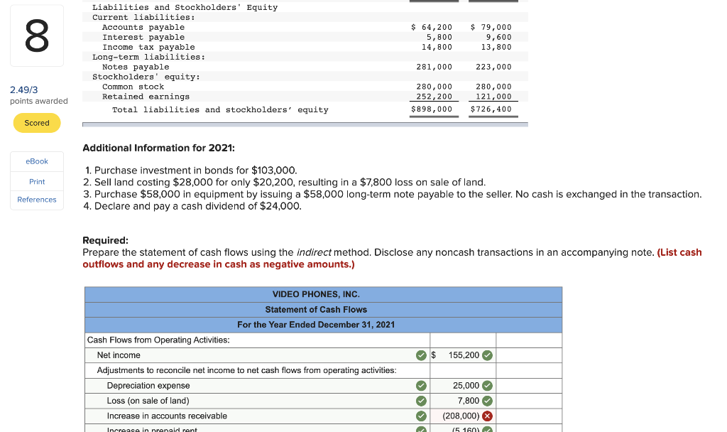 11-4, 11-5) The income statement, balance sheets, and additional information for Video