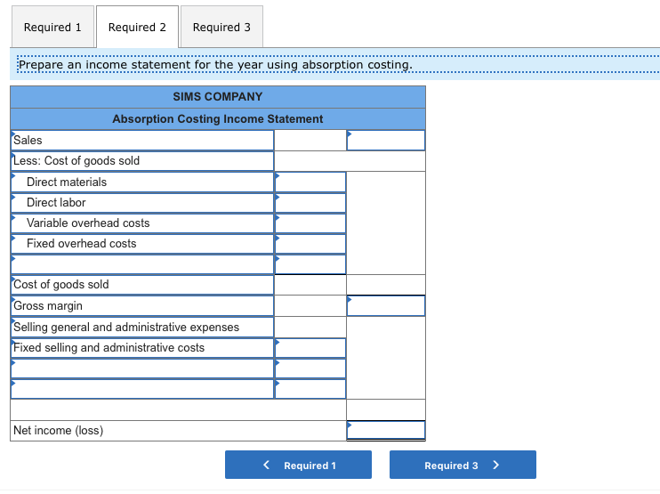 entering your answers in the tabs below. Required 1 Required 2 Required