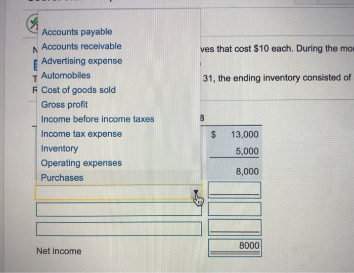 the icon to view the purchases.) The company sold 250 stoves, and