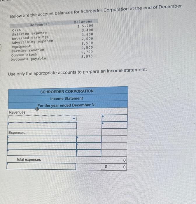 please answer fully and correct for a upvote Below are the account