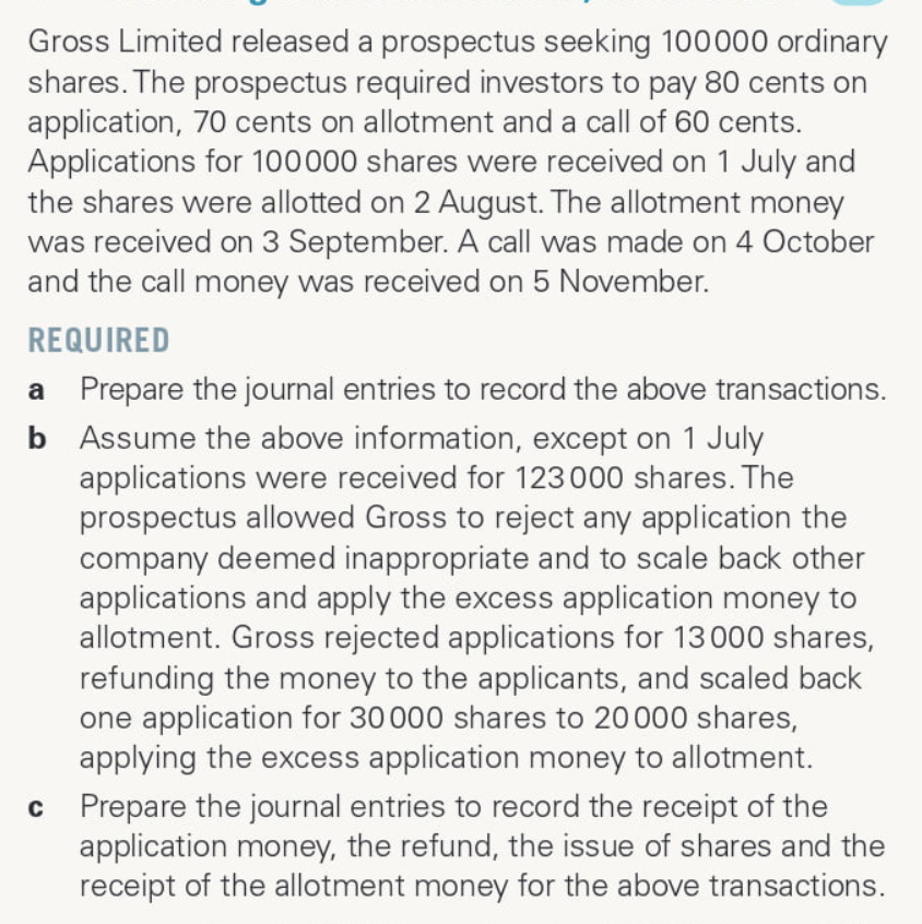 Please help with Question FIVE, the previous questions are already done. Gross
