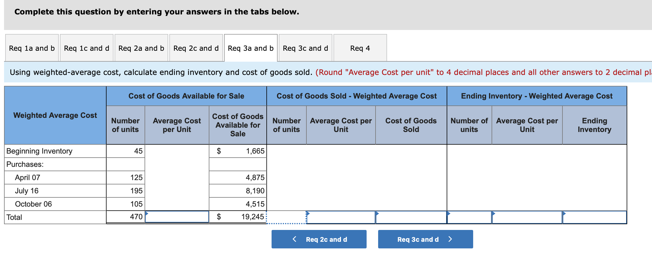 and gross profit. 2-a \& b. Using LIFO, calculate ending inventory and