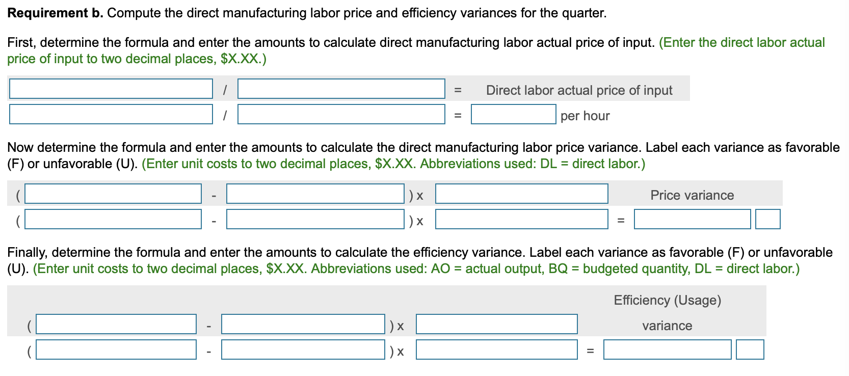 Print Done Jenna Draperies manufactures curtains. To complete a curtain, Jenna requires
