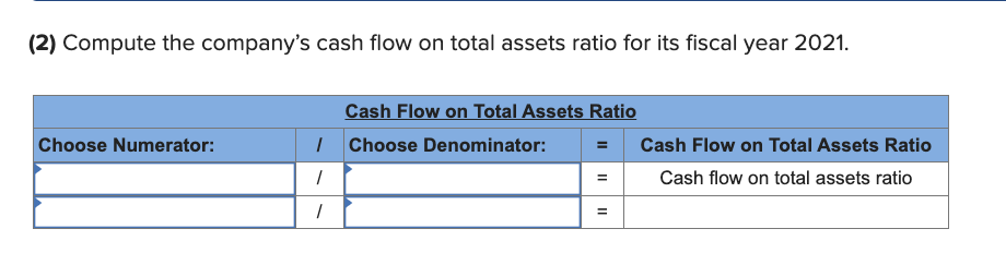 are net income and cash dividends paid. c. New equipment is acquired