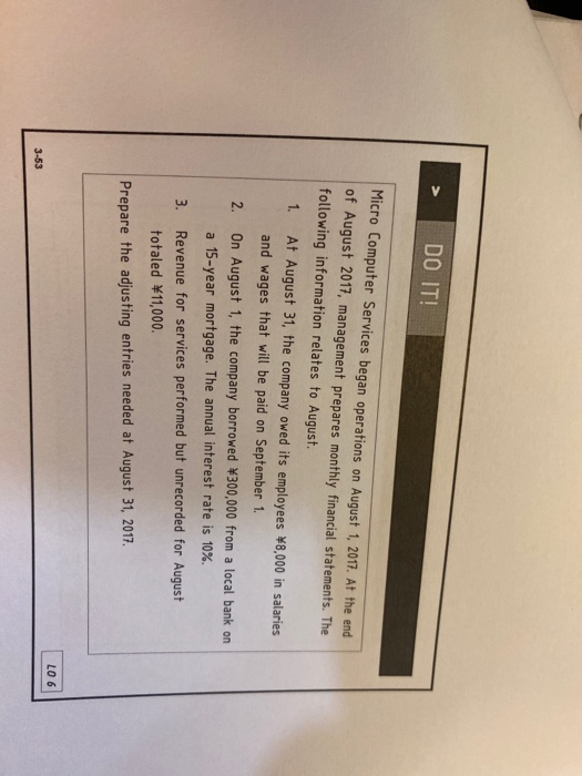 DO IT! 1. Micro Computer Services began operations on August 1,