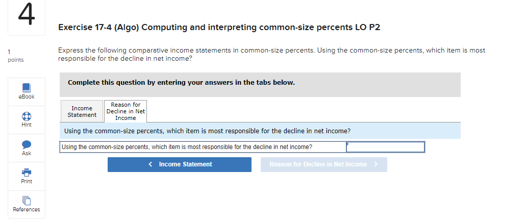 the following comparative income statements in common-size percents. Using the common-size percents,