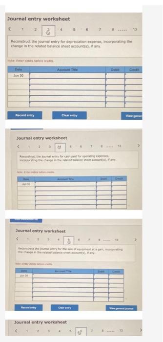 Based on Exercise 12-11 LO P2, P3, A1 Use the following financial