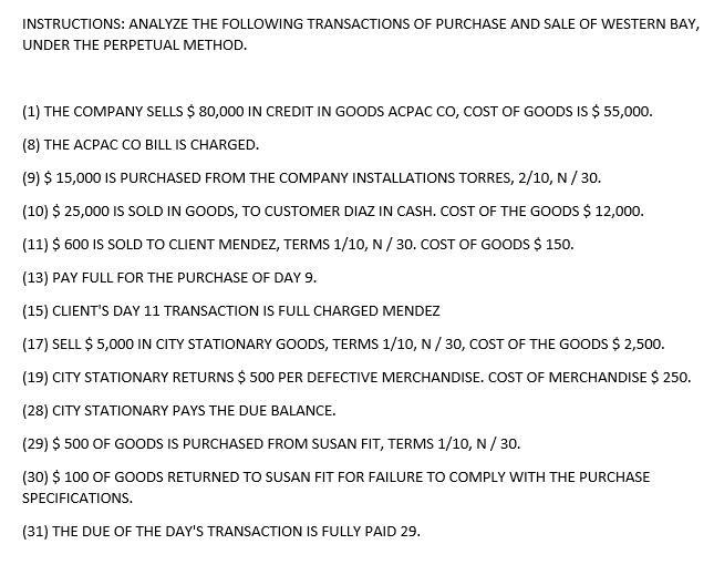Can you help with exercise using the perpetual method? Thank You in