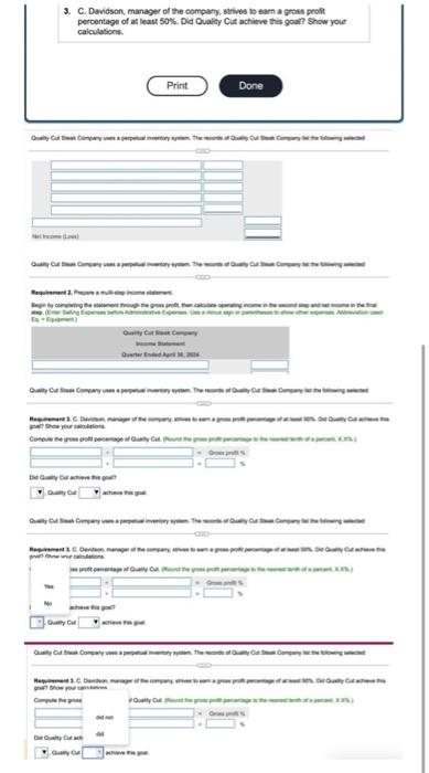 Requirements 1. Prepare a single-step income statement. 2. Prepare a mulifi-step income