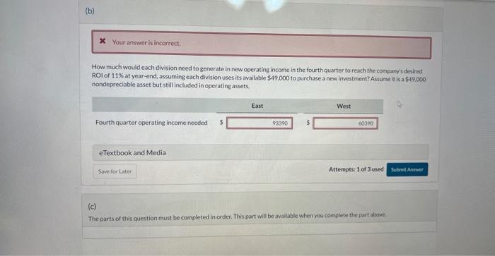 in the company Both divisions had $49,000 cash available for investment in