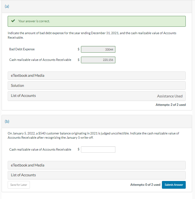 Oriole Company. At December 31, 2021, the unadjusted balance in Allowance for