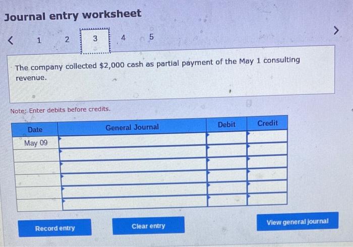 Green Energy Company. May 1 The company provided $3,500 of sustainability consulting
