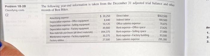for Best Bikes, Problem 18-38 Schedule of cost of goods manutactured and