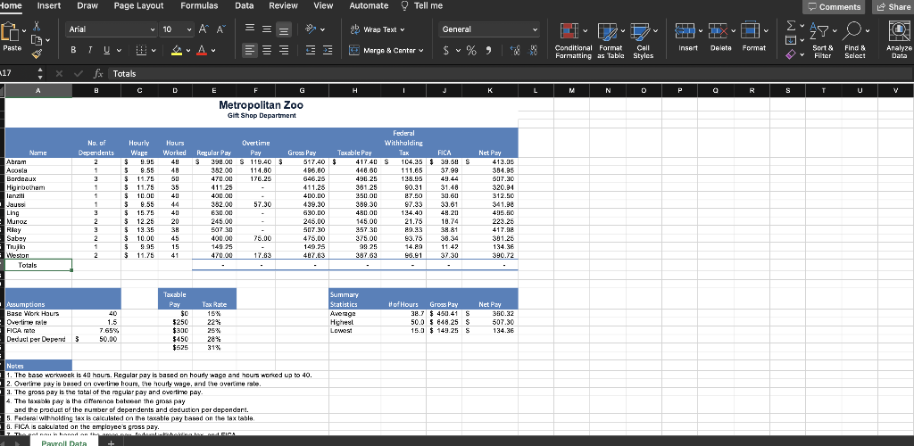  With the range E5:K16 selected, use Quick Analysis tools to calculate