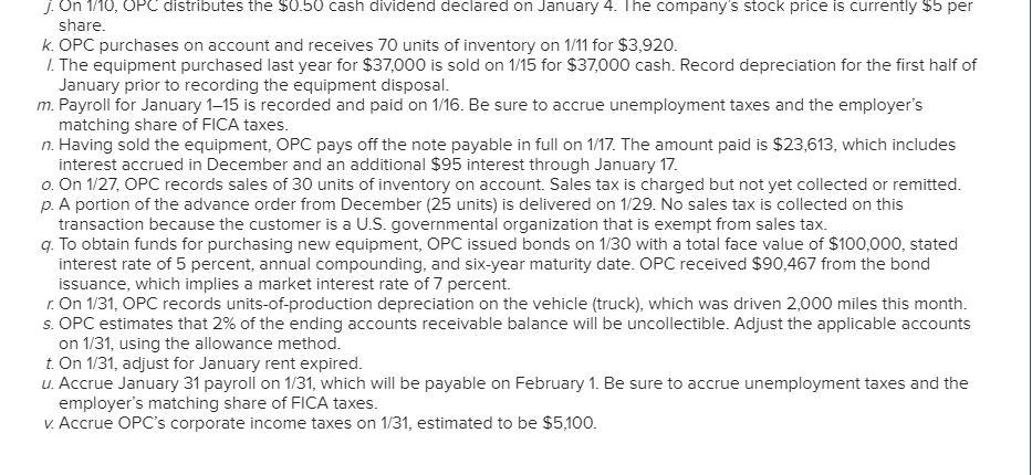 applies to the questions displayed below.] One Product Corporation (OPC) incorporated at