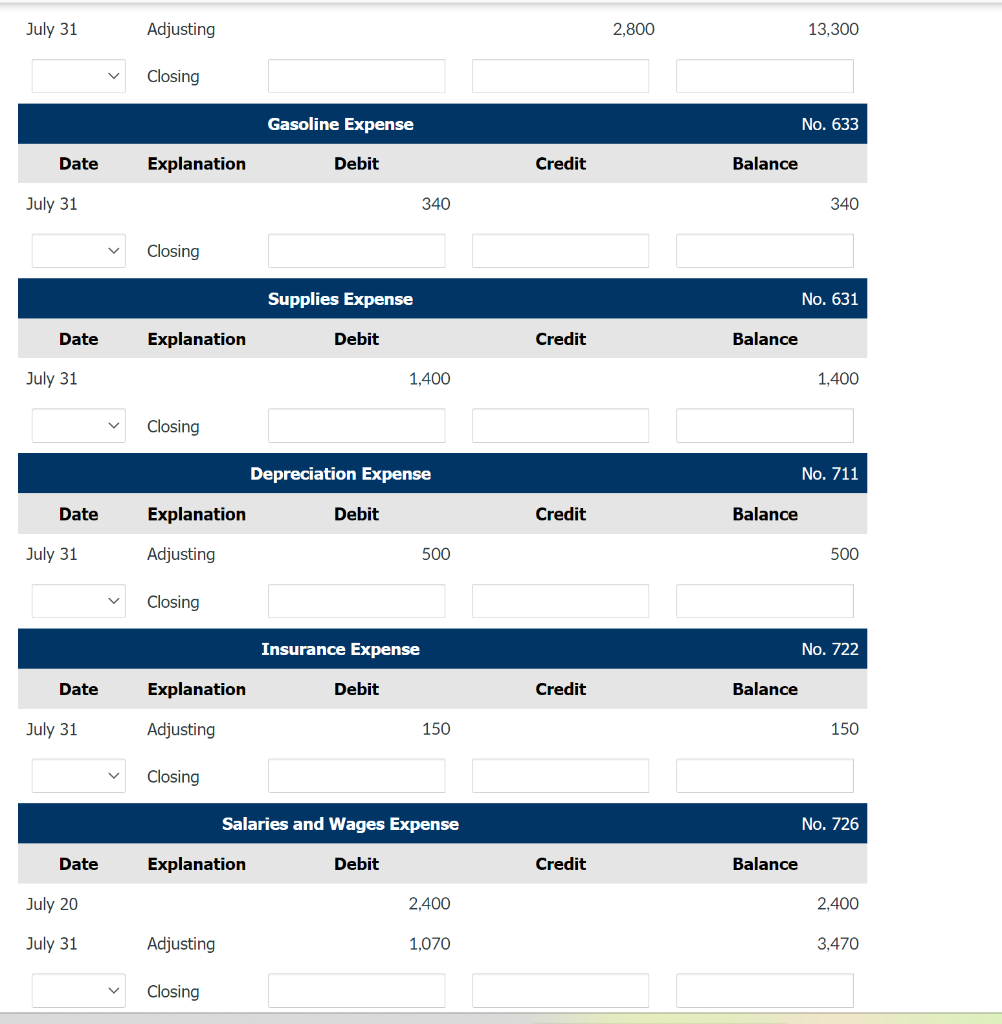 $20,000 cash in the business. 1 Purchased used truck for $9,000, paying