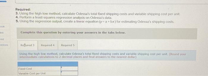 for the entire problem. Required information [The following information applies to the