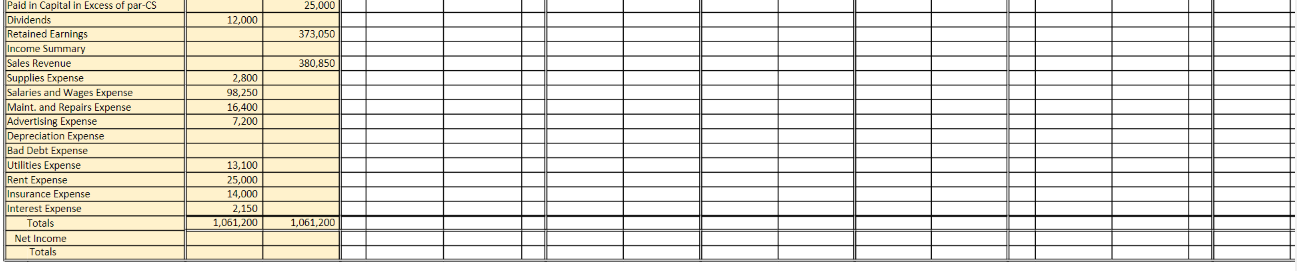 Use cell references, formulas, and summation functions where applicable and appropriate. Specific