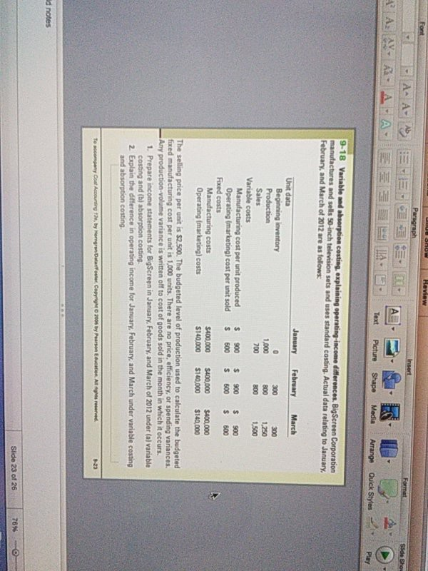 Play ebruary Und data Production Sales Variable costs S 900 S