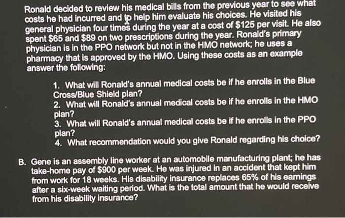 The human resource professional gave him a packet that contains information on