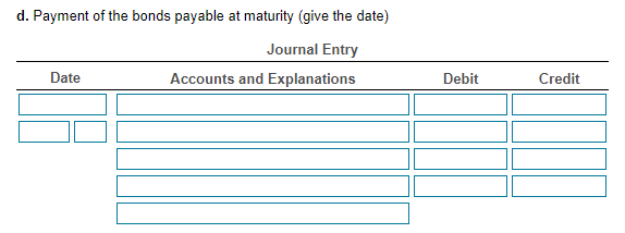 1. Read the requirement, a. Issuance of the bonds payable at par