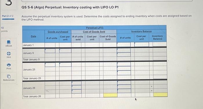 (Algo) (5-7) [The following information applies to the questions displayed below] A