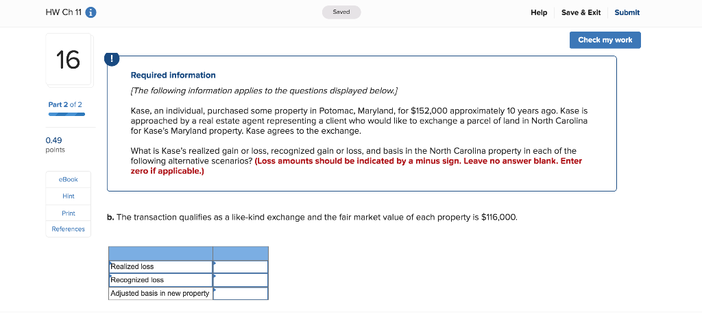 work 15 Required information Part 1 of 2 (The following information applies