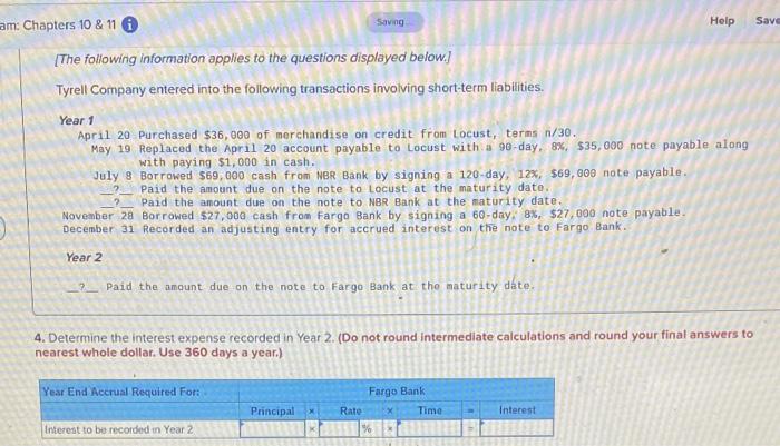  Saving am: Chapters 10 & 116 Help Save [The following information