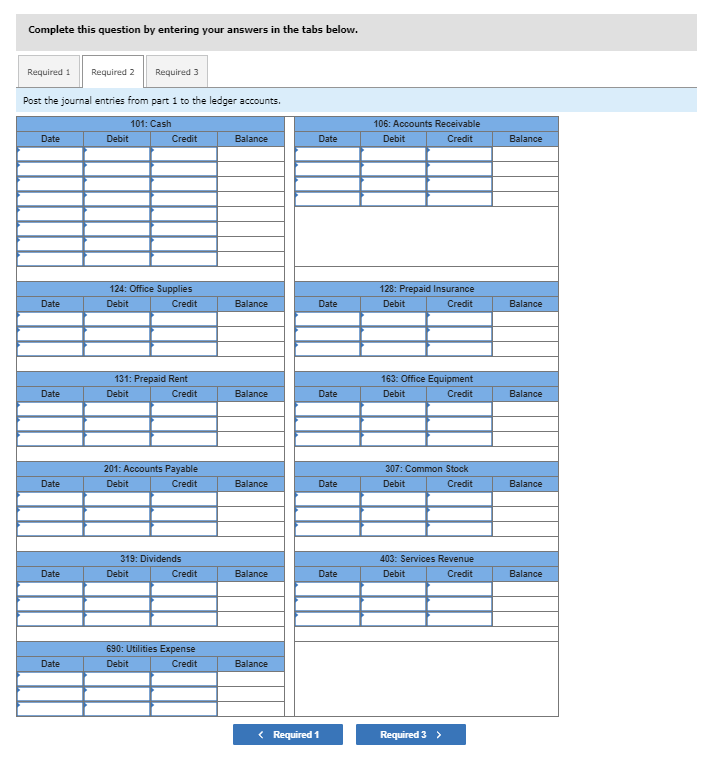 entries; preparing a trial balance LO C3, C4, A1, P1, P2 148