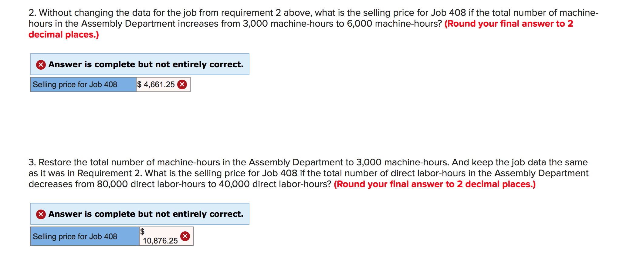 example. Consider a new job, Job 408, with the following characteristics: Chapter