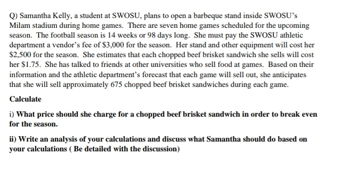 Please work this problem in excel sheet and upload the results