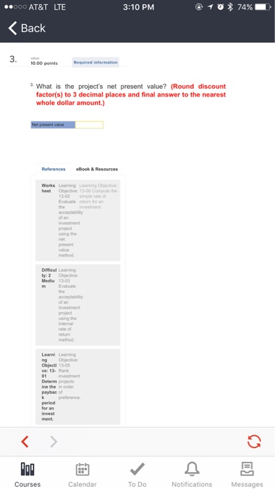 that would require a $2,890,000 investment in equipment with a useful life