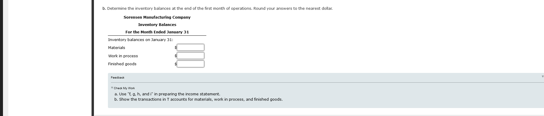 EX.01.09.EXCEL.ALGO Financial statements of a manufacturing firm 2. EX.01.15.EXCEL.ALGO 3. PR.01.02A The