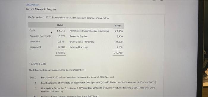  View Policies Current Attempt in Progress On December 1, 2020, Bramble