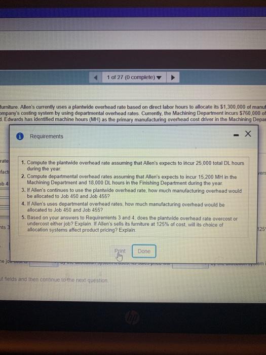 verhead contain the Machining Depand director (house de in the Fishing Department