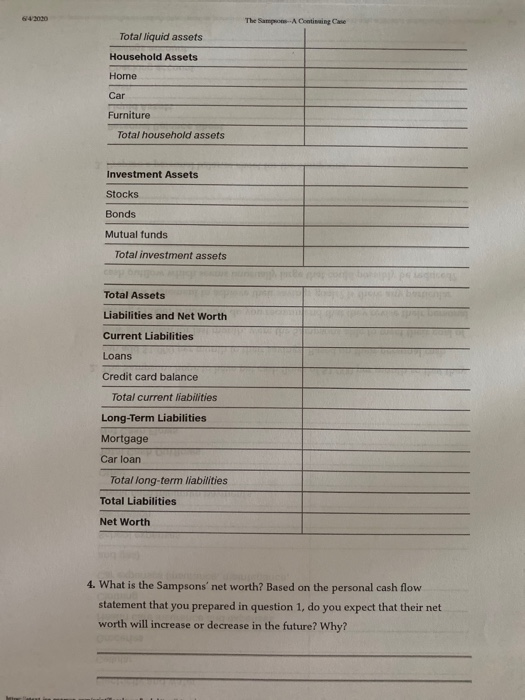 cash inflows and outflows. Dave and Sharon's combined disposable (after-tax) income is