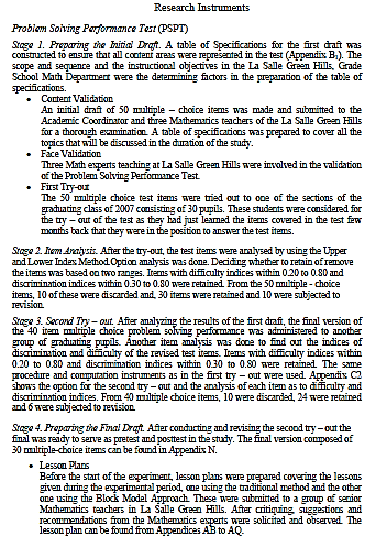 the evidence of reliability and validity of the instruments. Are there limitations