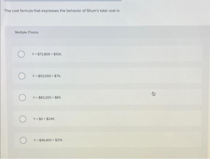 Kwan. The company incurs three different cost types (A, B, and C