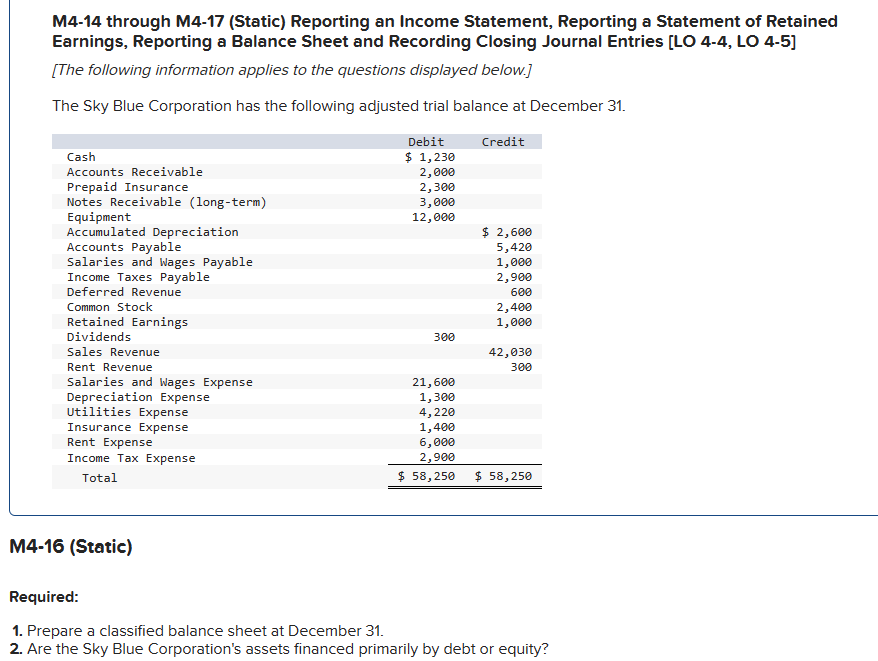  M4-14 through M4-17 (Static) Reporting an Income Statement, Reporting a Statement