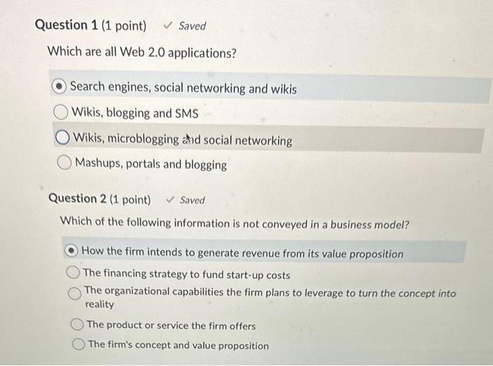  i need help with those four. thx Which are all Web