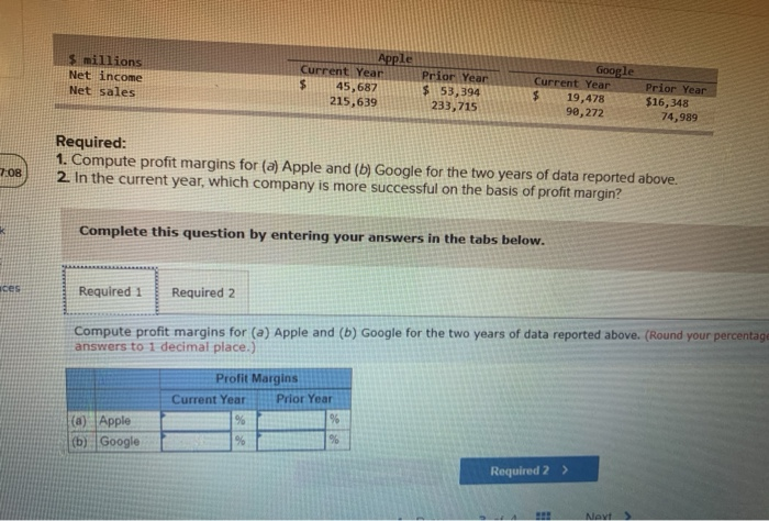 two years of both Apple and Google follow. 3:48.56 $ millions Net