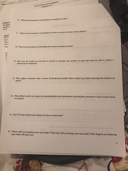  Name 2 & What is the formala for calcalating the variabde