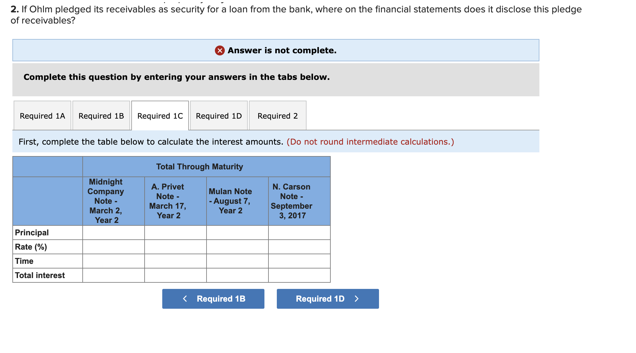 granting Danny Todd a time extension on his past-due account receivable. December