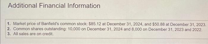 Please Help Me Answer This Question And Thank You!!! Additional Financial Information