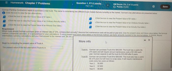 help E Homework: Chapter 7 Problems Question 1, P7-2 (simila HW Score: